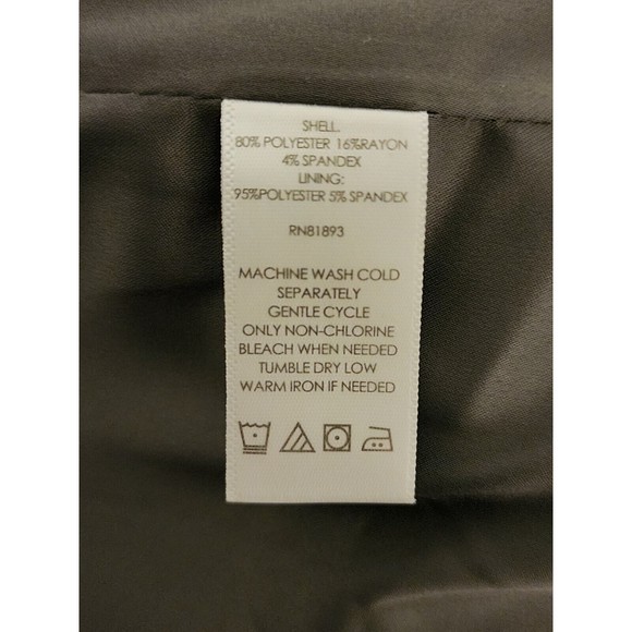 H by Halston Womens Open Front Blazer Jacket 20W Gray Stretch-Sleeve Washable - Picture 7 of 10